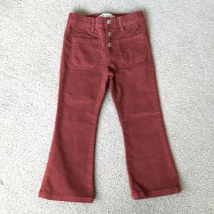 Zara toddler girl corduroy flare pants, size 3-4